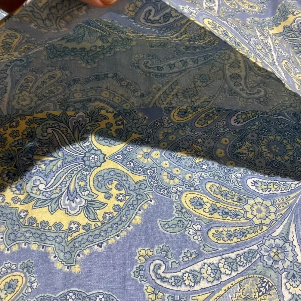 Laura Ashley Home Standard Pillow Sham Blue Yellow Paisley‎ 26 X 20